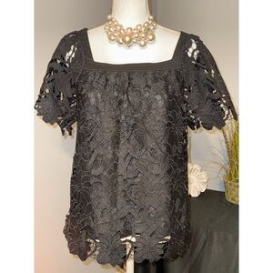 Umgee Black Lace Top